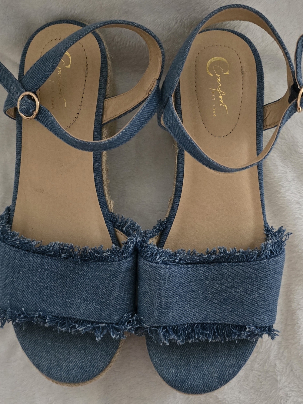 Espadrille Denim Sandals - Blue Women’s Sandals